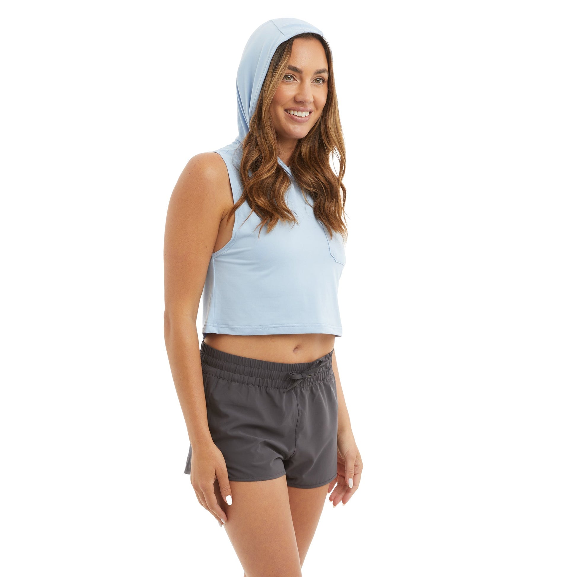 Pelagic Ws Hooded Cropped Tank - Ws Freespool