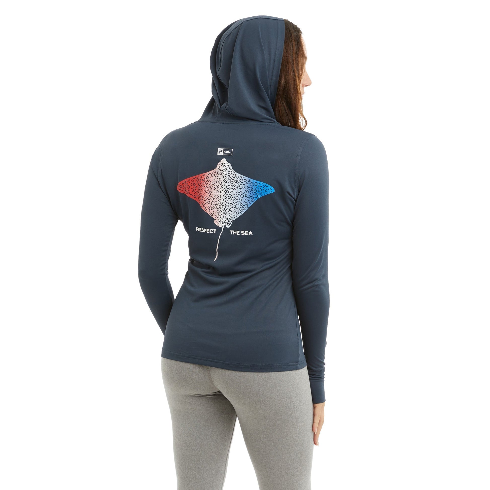 Pelagic Ws Hooded Fishing Shirt - Ws Aquatek Eagle Fade