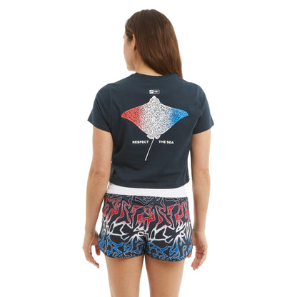 Pelagic Ws Cropped T-Shirt - Ws Eagle Fade