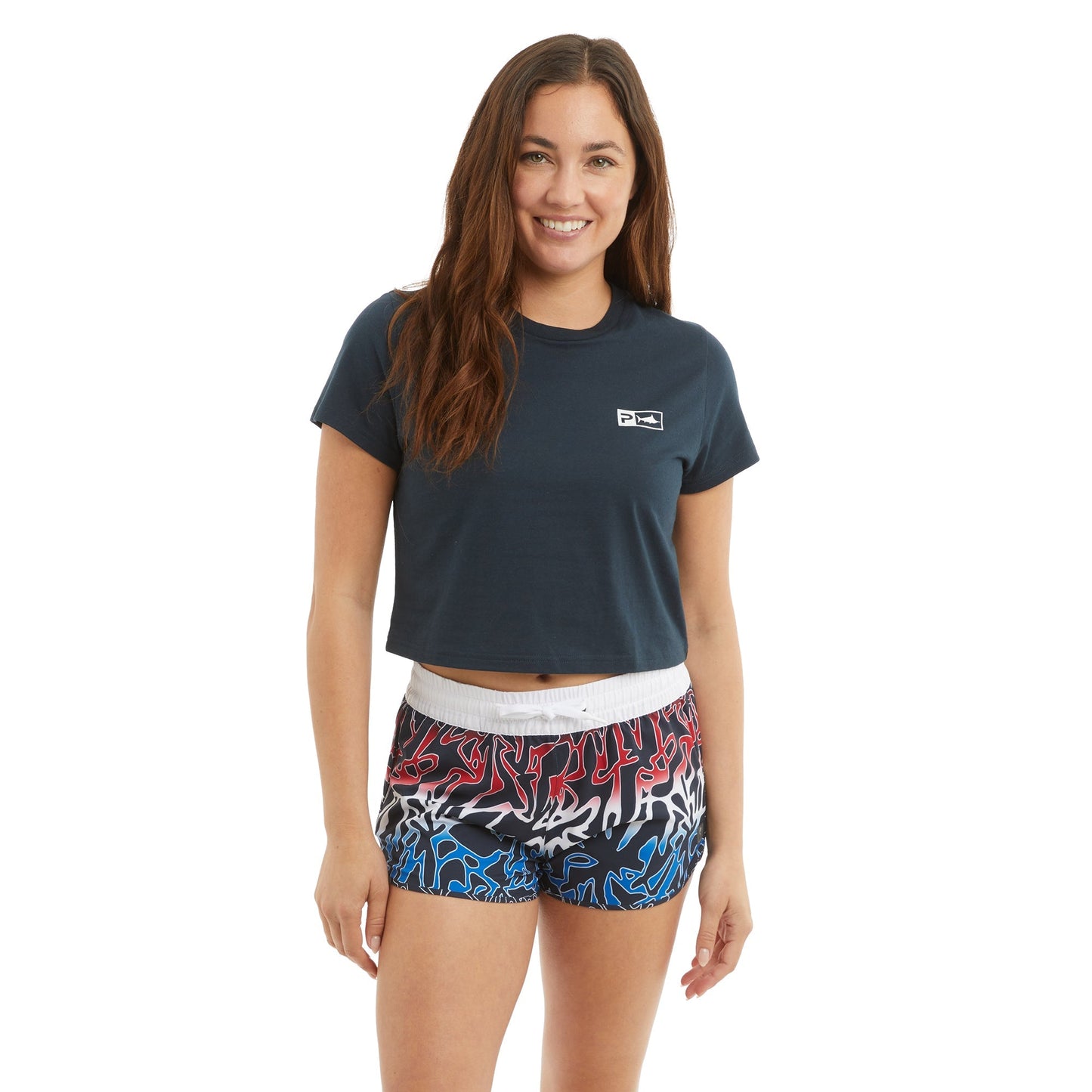 Pelagic Ws Cropped T-Shirt - Ws Eagle Fade