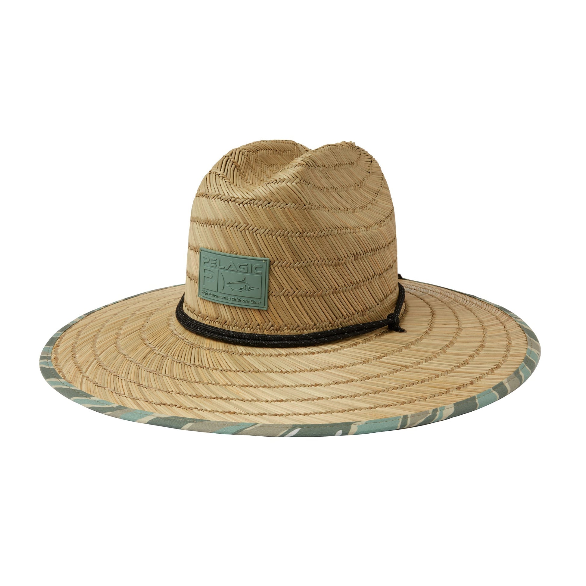 Pelagic Straw Hat - Baja Wahoo Camo
