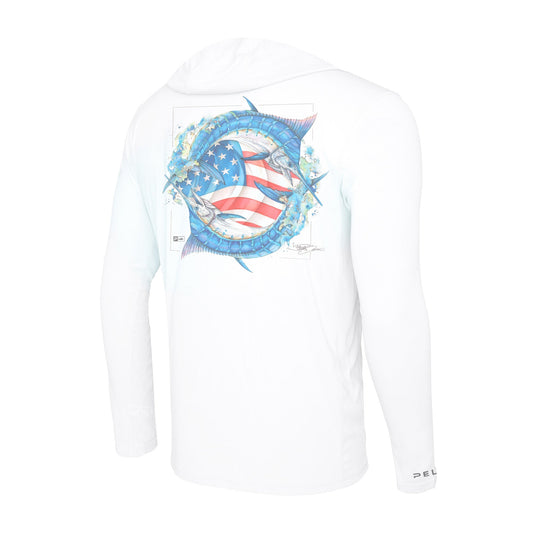 Pelagic Hooded Fishing Shirt - Vaportek Goione American Marlin