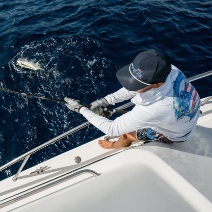 Pelagic Hooded Fishing Shirt - Vaportek Goione American Marlin