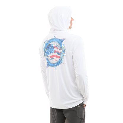 Pelagic Hooded Fishing Shirt - Vaportek Goione American Marlin