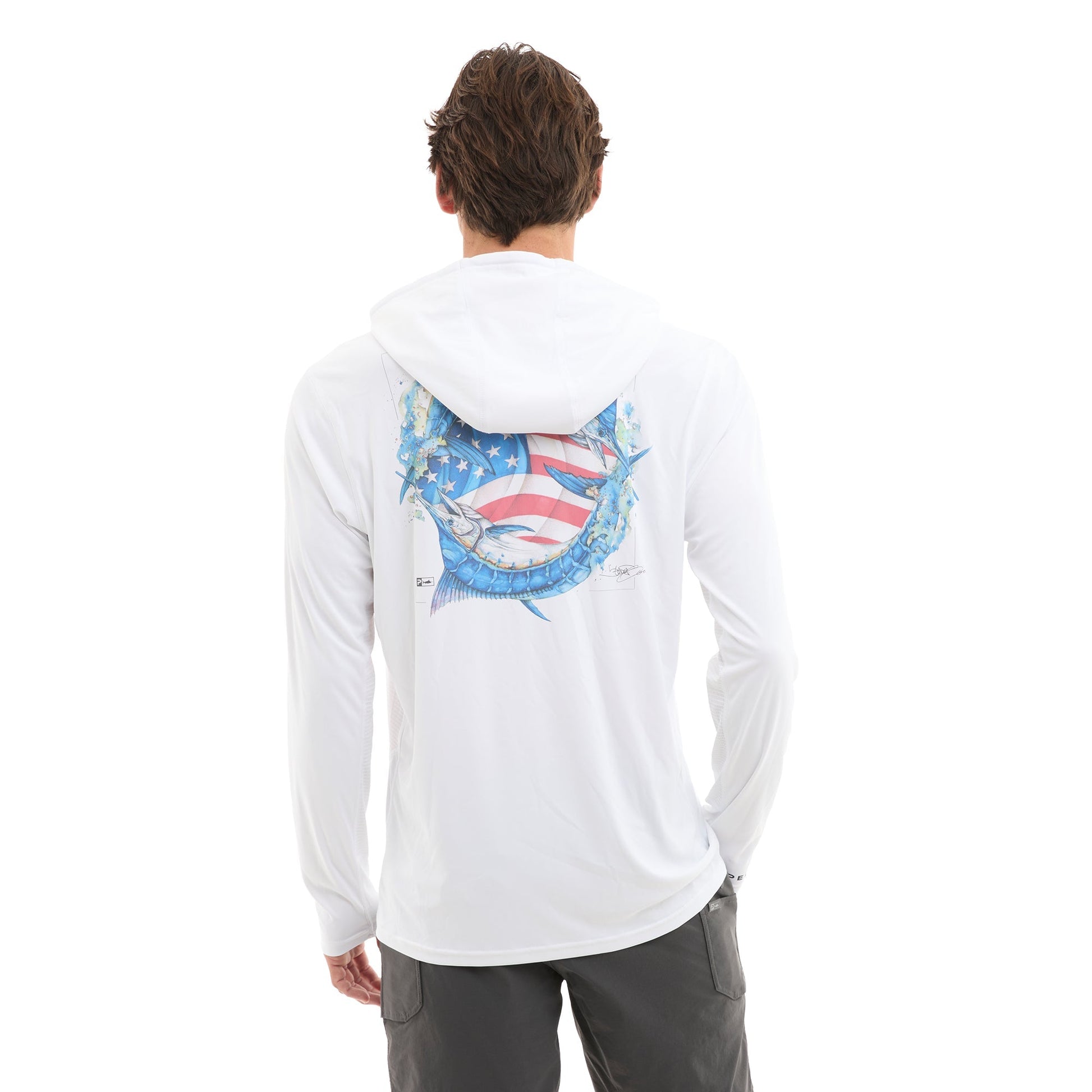 Pelagic Hooded Fishing Shirt - Vaportek Goione American Marlin
