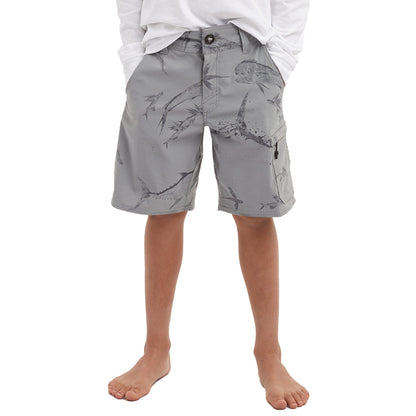 Pelagic Youth Hybrid Shorts - Youth Traverse Gyotaku