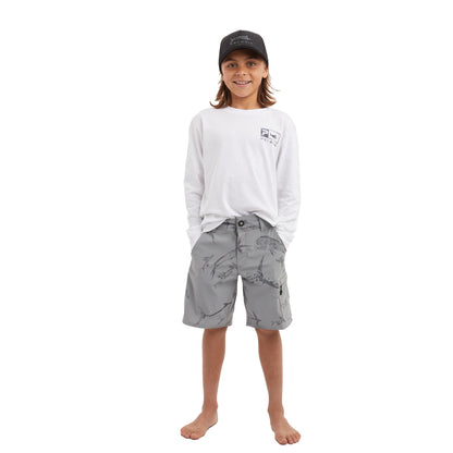 Pelagic Youth Hybrid Shorts - Youth Traverse Gyotaku