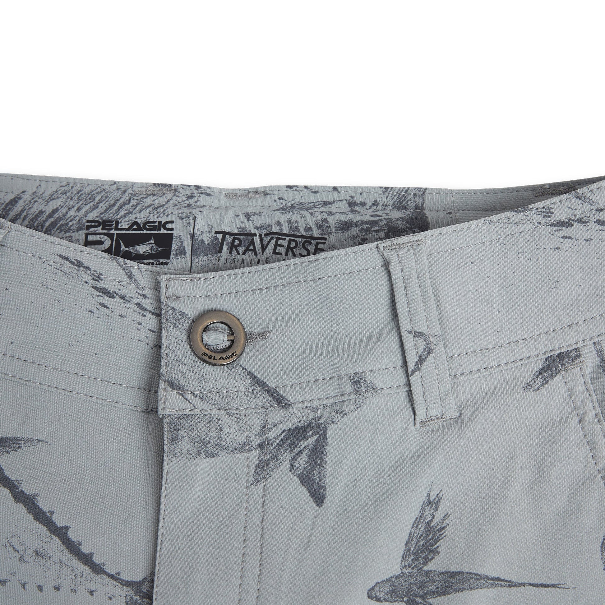 Pelagic Youth Hybrid Shorts - Youth Traverse Gyotaku