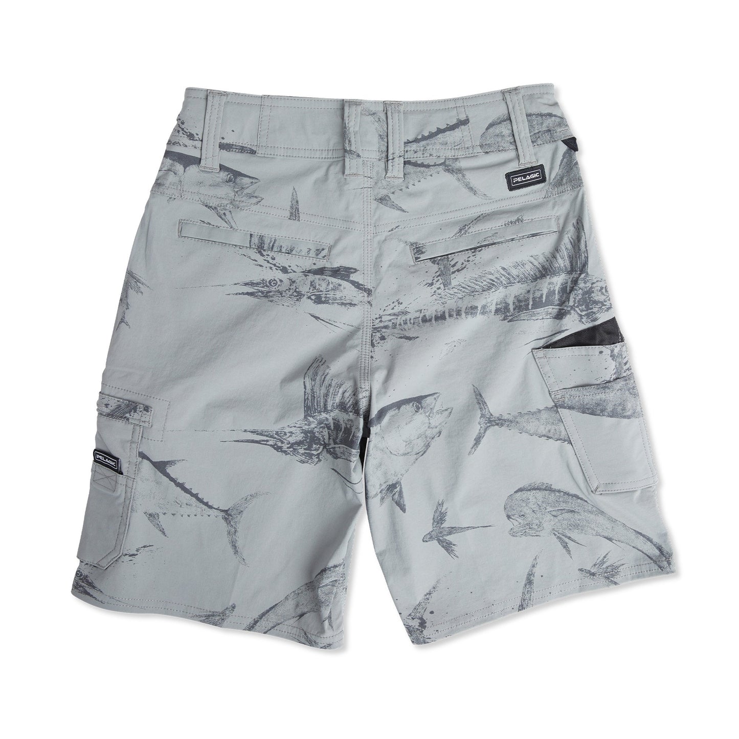 Pelagic Youth Hybrid Shorts - Youth Traverse Gyotaku
