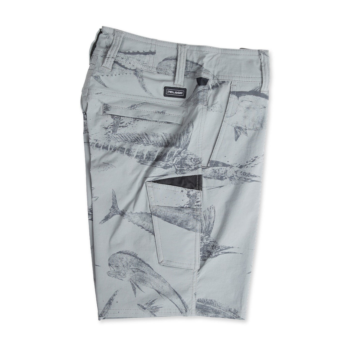 Pelagic Youth Hybrid Shorts - Youth Traverse Gyotaku