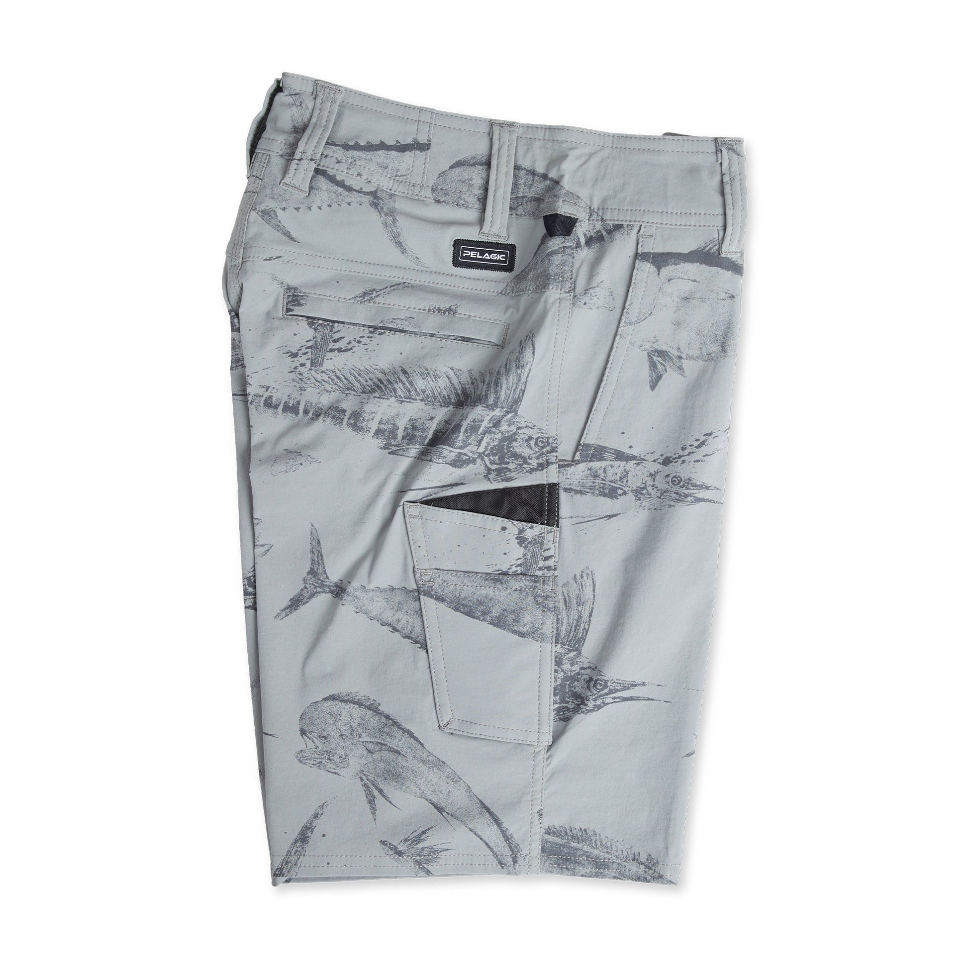 Pelagic Youth Hybrid Shorts - Youth Traverse Gyotaku