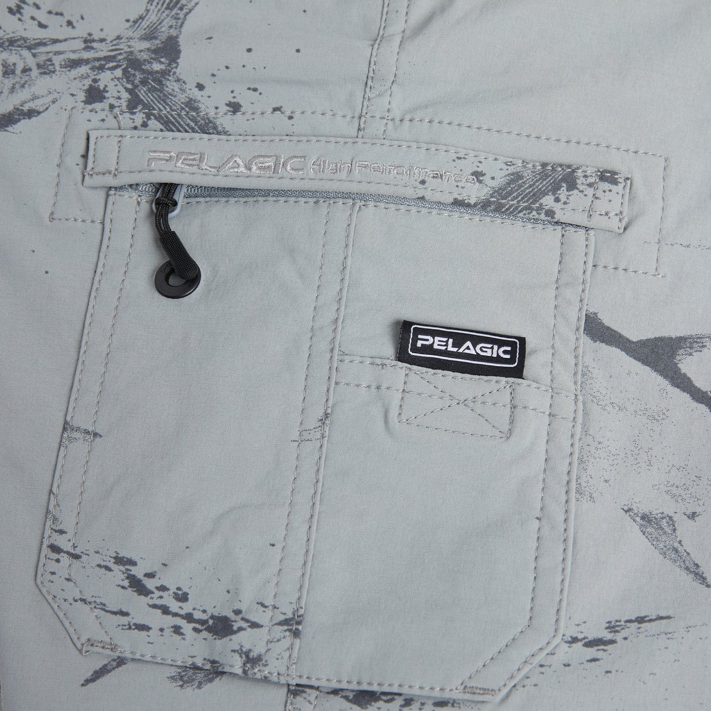 Pelagic Youth Hybrid Shorts - Youth Traverse Gyotaku