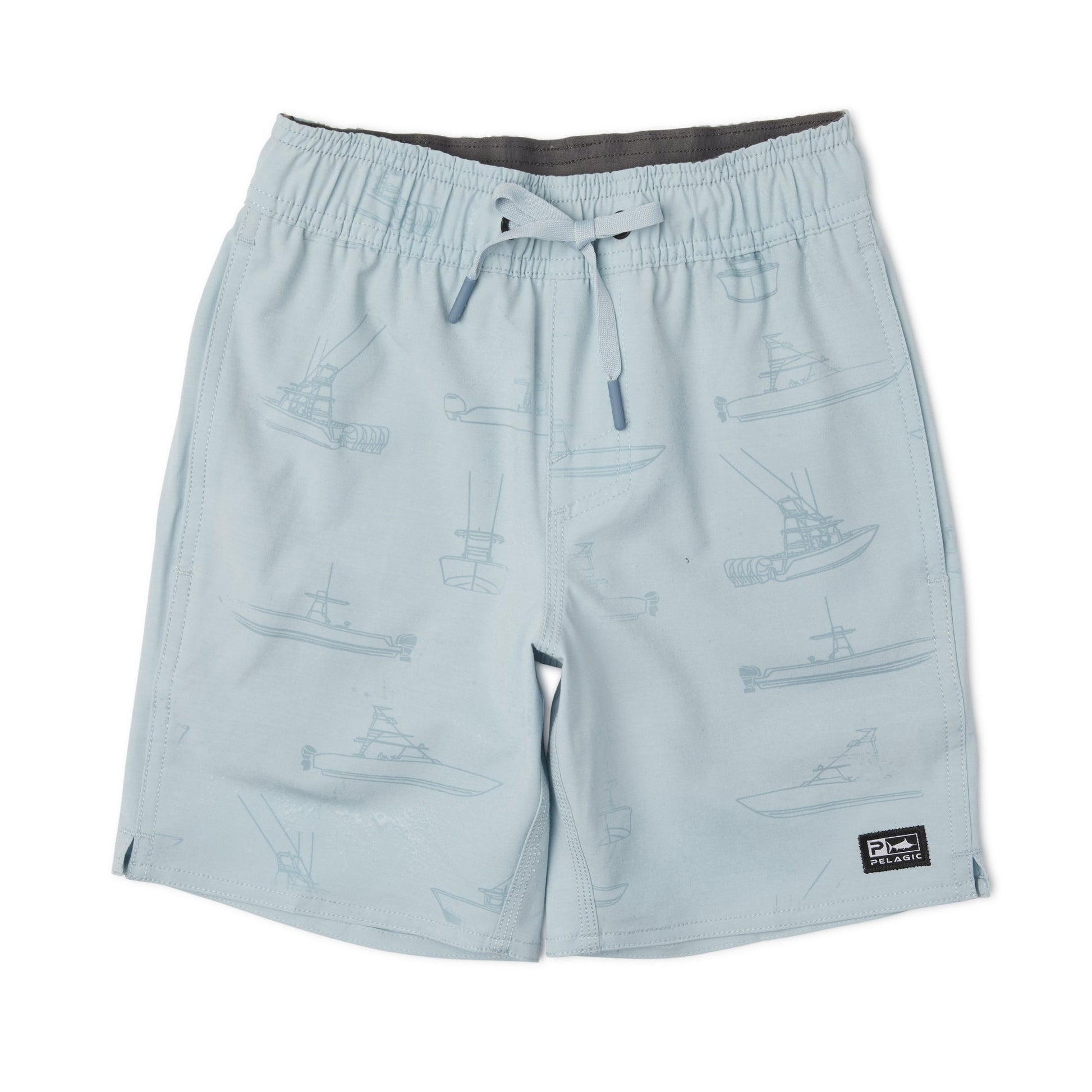 Pelagic Youth Elastic Waist Shorts - Youth Dockside Deep Sea Center Con