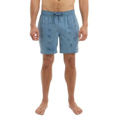 Pelagic Elastic Waist Shorts 17" - Dockside Deep Sea Sporty