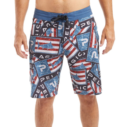 Pelagic Boardshorts 21" - Blue Water Sticker