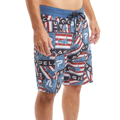 Pelagic Boardshorts 21" - Blue Water Sticker