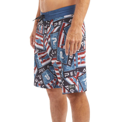 Pelagic Boardshorts 21" - Blue Water Sticker