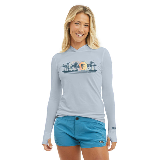 Pelagic Ws Hooded Fishing Shirt - Ws Aquatek Tropic Daze