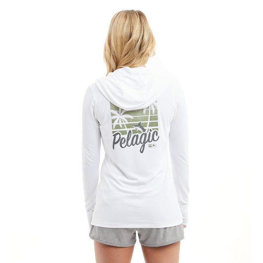 Pelagic Ws Hooded Fishing Shirt - Ws Aquatek Island Time