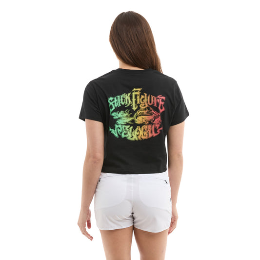 Pelagic Ws Cropped T-Shirt - Ws Stick Figure Chasin
