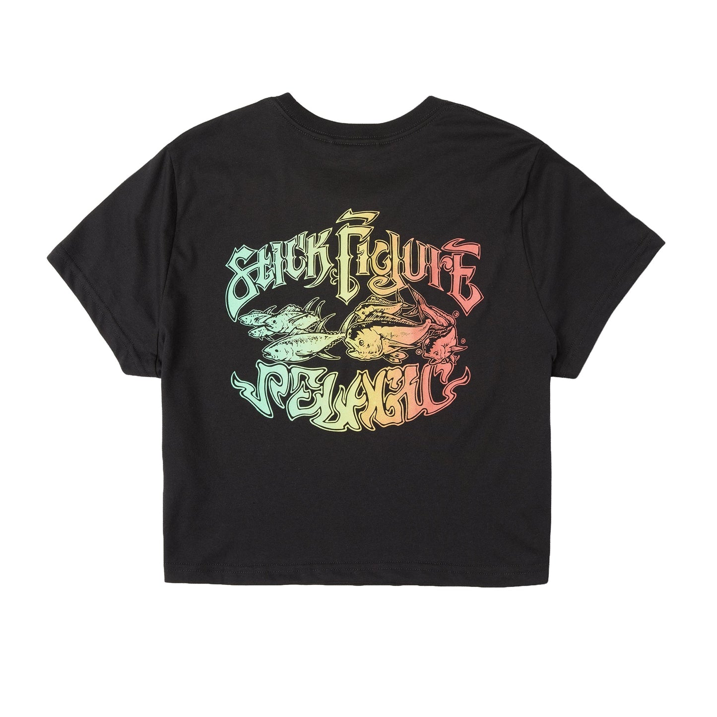 Pelagic Ws Cropped T-Shirt - Ws Stick Figure Chasin