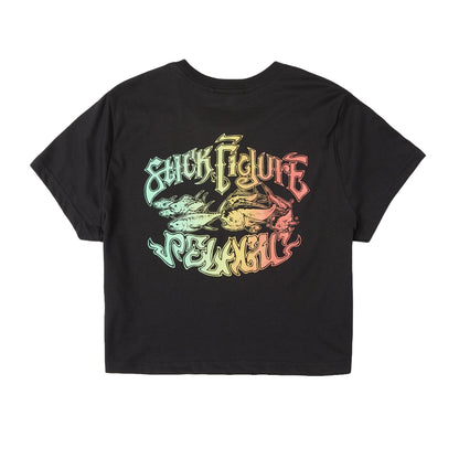 Pelagic Ws Cropped T-Shirt - Ws Stick Figure Chasin