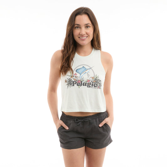 Pelagic Ws Cropped Tank - Ws Tropic Sea
